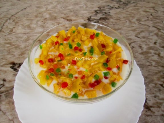 Milkmaid Pineapple Pudding Recipe / Homemade Pudding