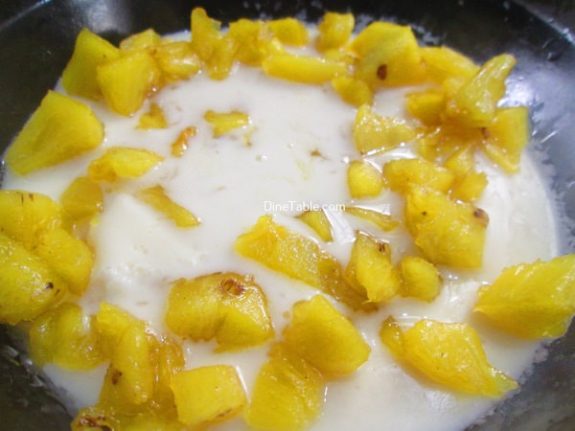 Milkmaid Pineapple Pudding Recipe / Simple Pudding