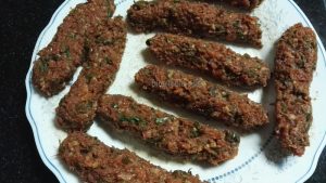 Vegetarian Sheek Kebab on Stove Top - Healthy Veg Sheek Kebab Recipe