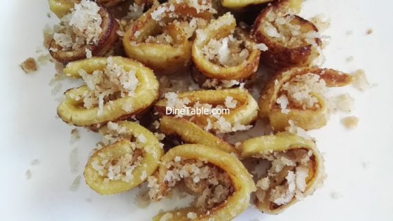 Banana Coconut Sweet Roll - Healthy & Tasty Kerala Easy Snack Recipe