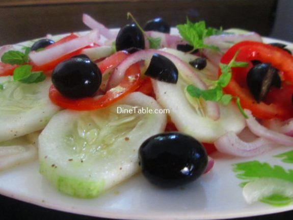 Black Olive Tomato Salad Recipe - Simple Salad 