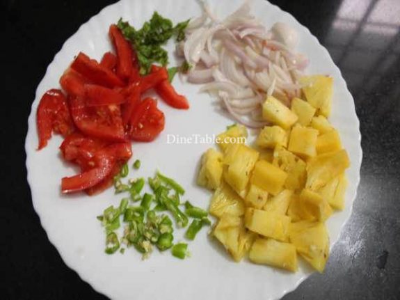 Pineapple Tomato Cucumber Onion Salad Recipe - Healthy Dish