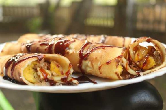 Banana Filling Pancake Recipe - Yummy Pancake