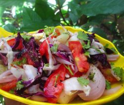 Cucumber, White and Purple Cabbage Salad Recipe - Variety Salad