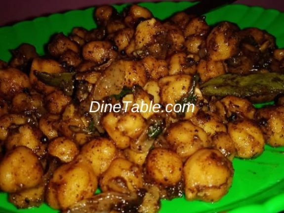 Easy Chana Masala Roast - Vella Kadala Roast - White Chickpea Roast Chole Recipe